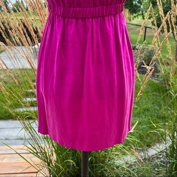 Cynthia Vincent Silk Strapless Ruffle Mini Dress Size 6 - Picture 9 of 15